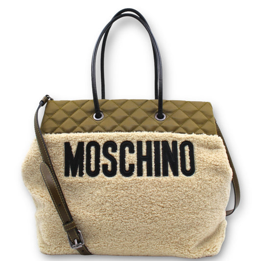Moschino Shopper Shearling khaki