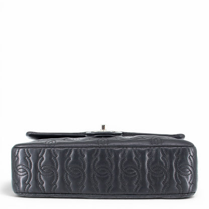 Chanel CC stitch single flap schwarz