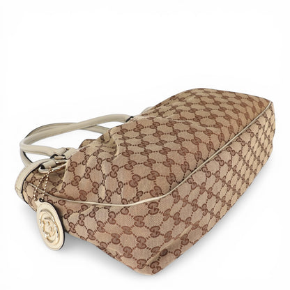 Gucci Schultertasche GG beige