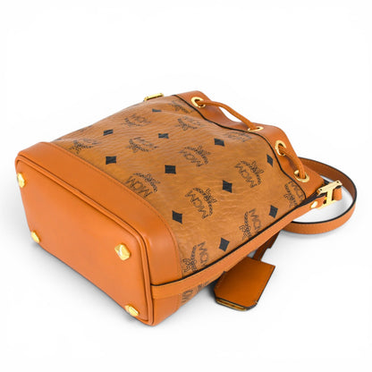 MCM Heritage Beuteltasche Visetos cognac