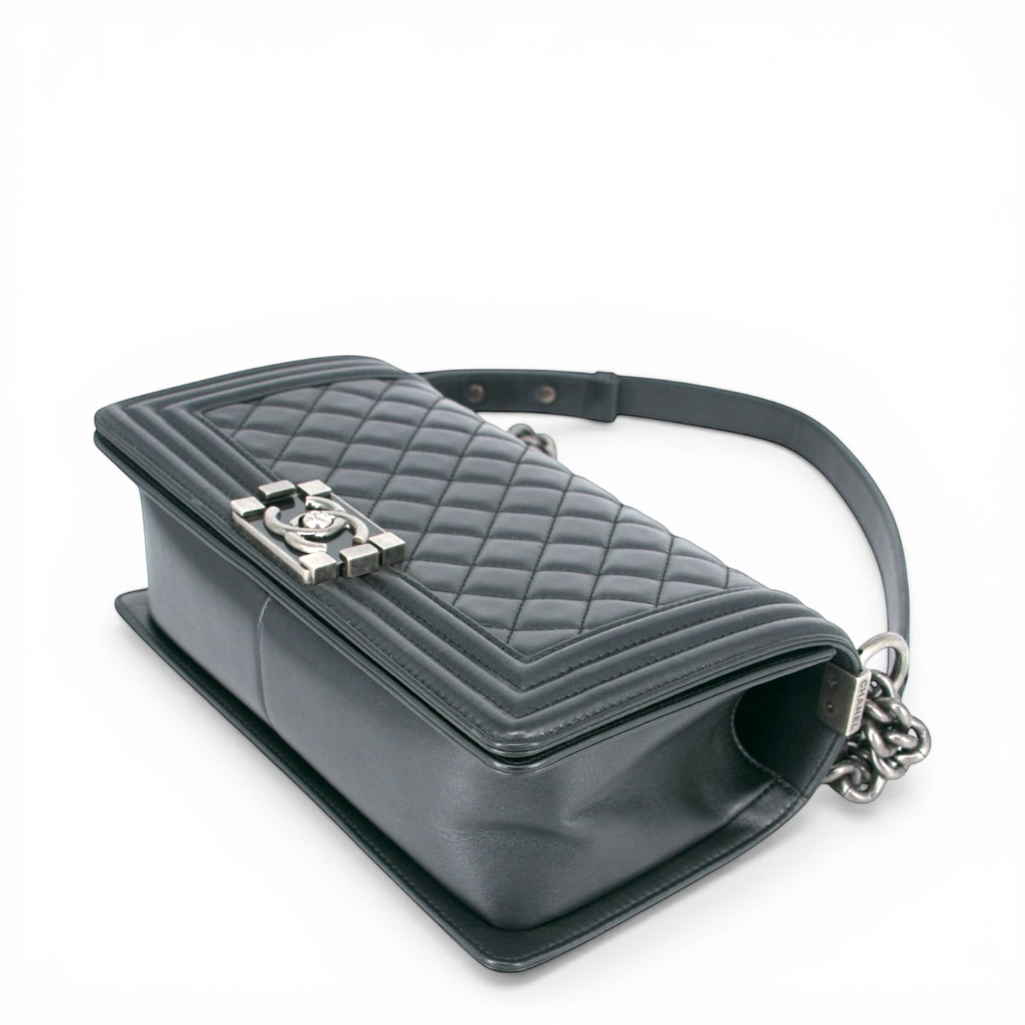 Chanel Boy Medium schwarz metallic
