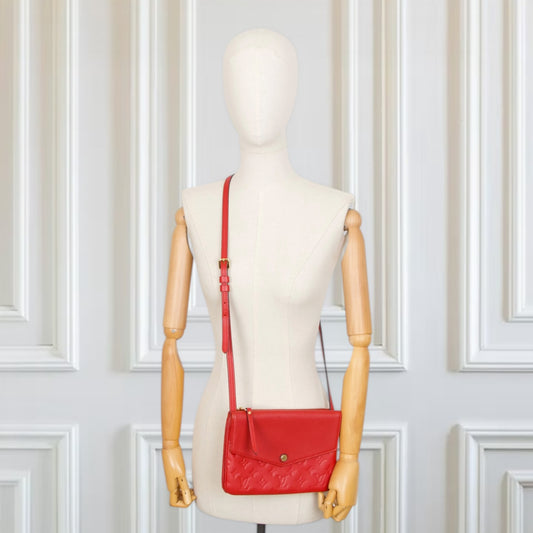 Louis Vuitton Twice empreinte rot