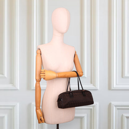 Fendi Zucchino Schultertasche braun