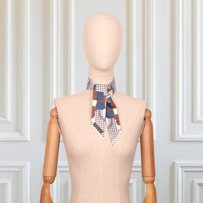 Hermès Twilly "Cavalier en formes" weiss/blau