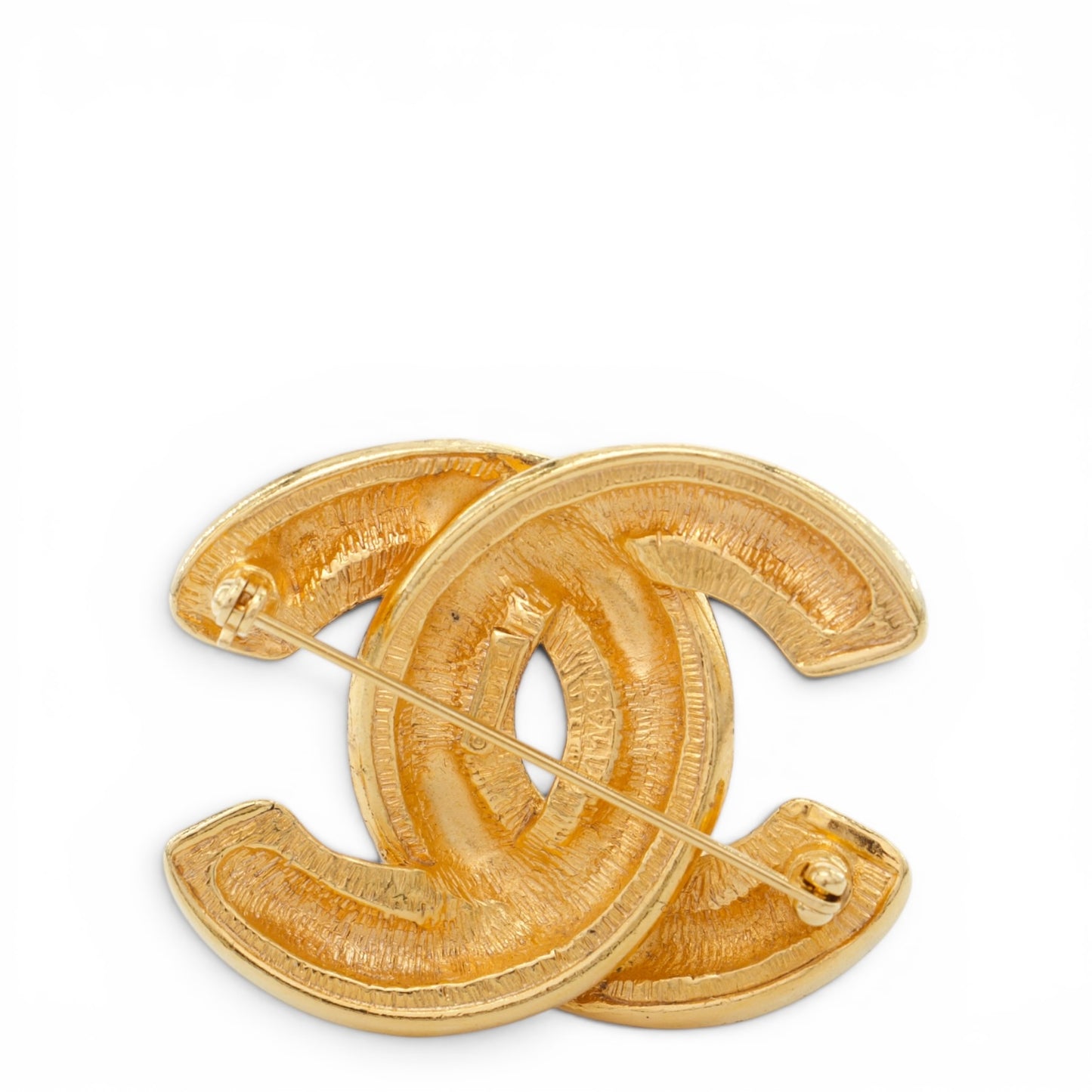 Chanel Brosche gold gesteppt
