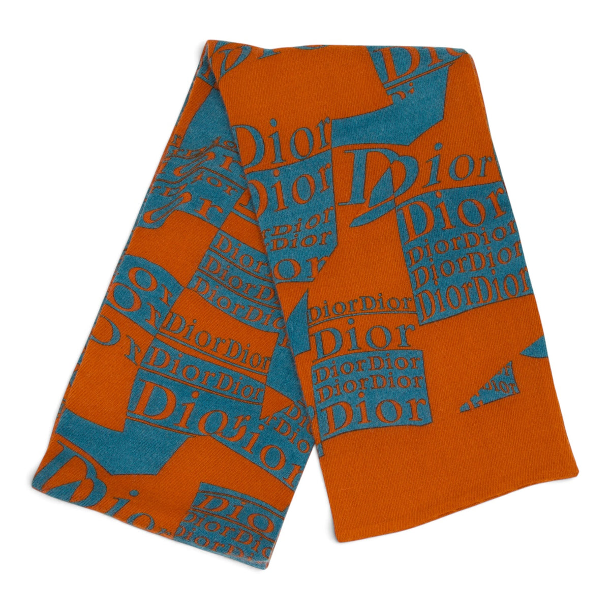 Dior Wollschal orange/blau