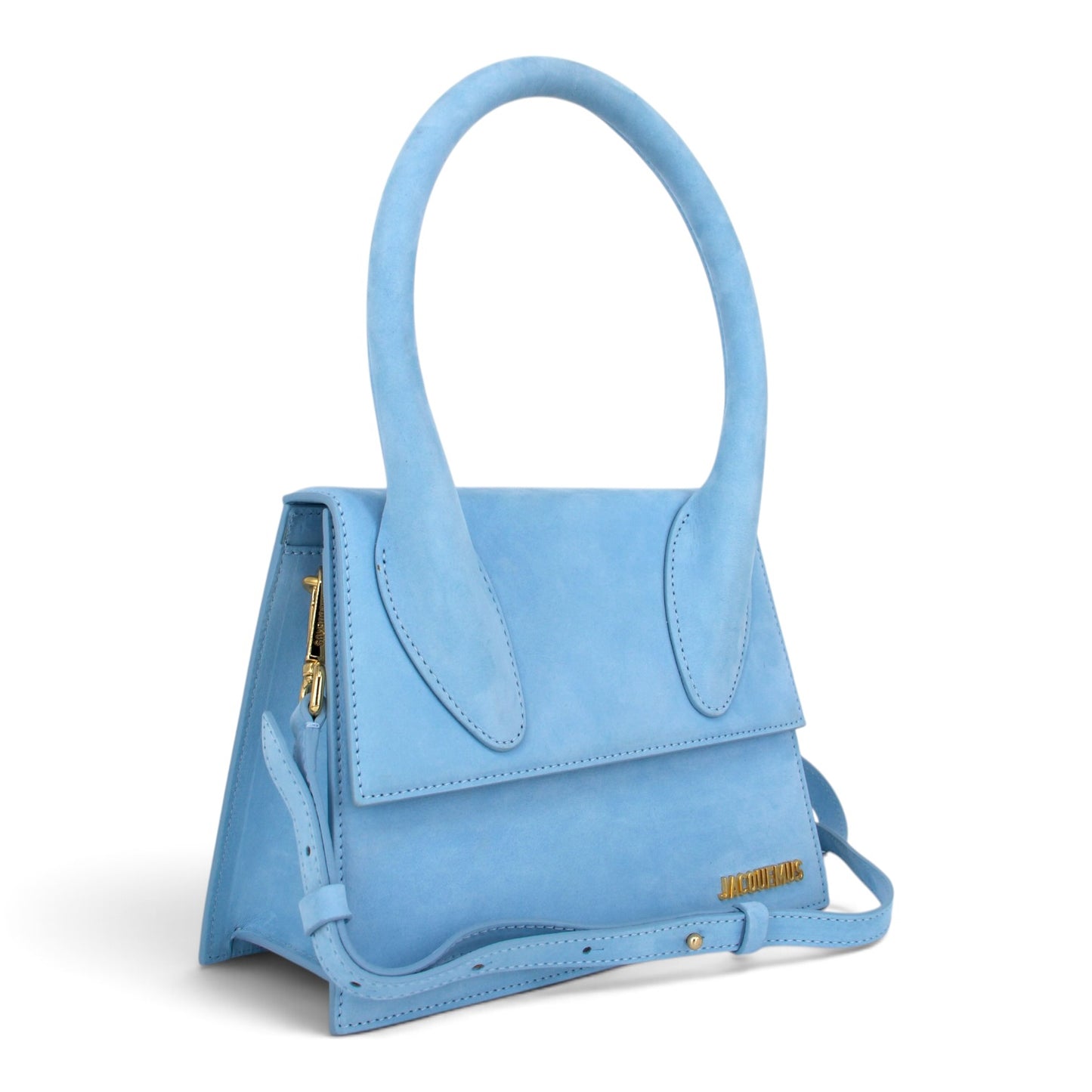 Jacquemus Le grand Chiquito Wildleder hellblau