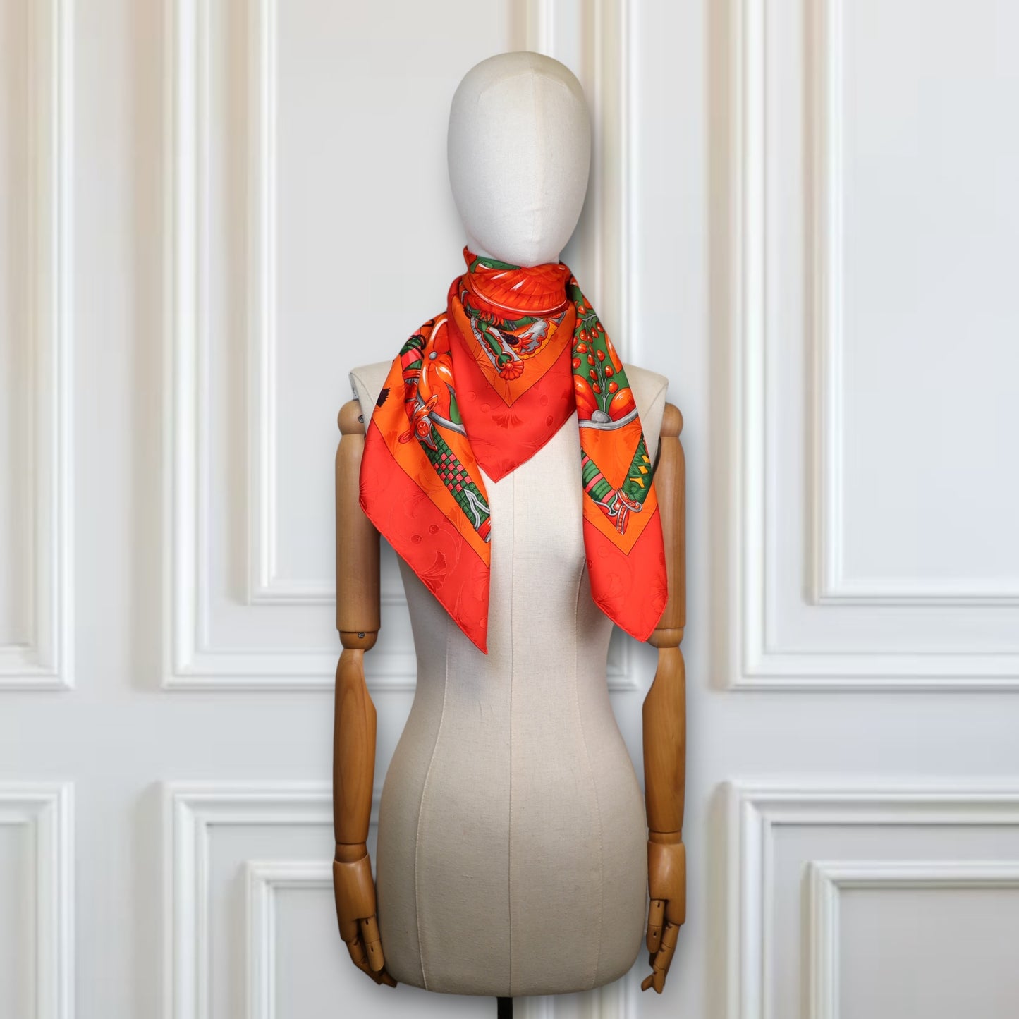 Hermès Carré „Daimyo“ orange