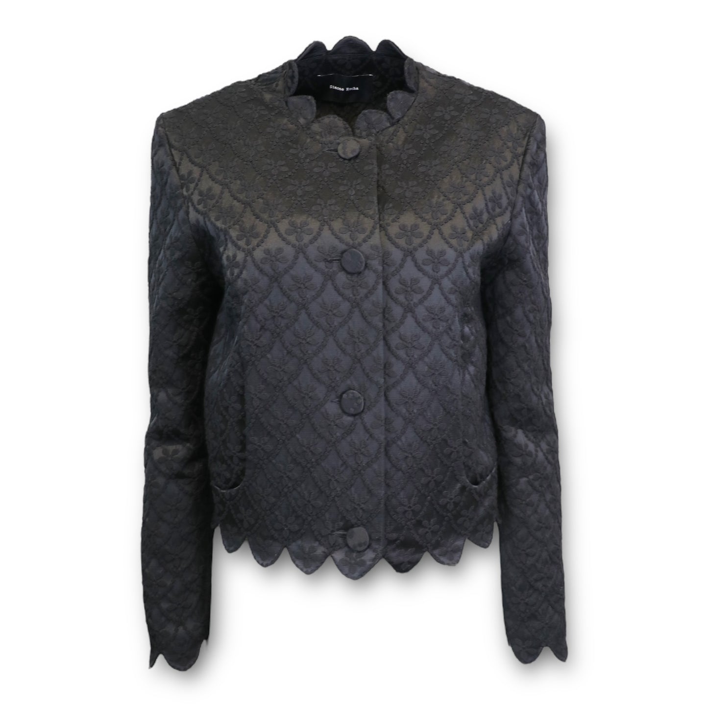 Simone Rocha Jacke schwarz bestickt Gr. 38