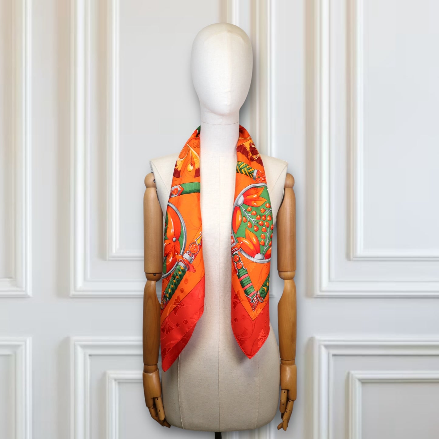 Hermès Carré „Daimyo“ orange