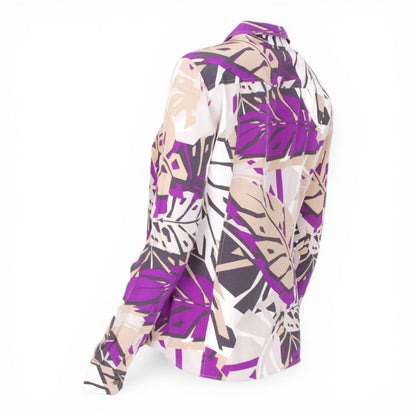 Gucci Seidenbluse beige/lila IT 42 DE 36