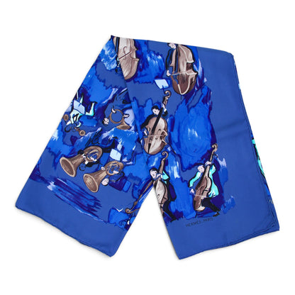 Hermès Carré "Concerto" blau