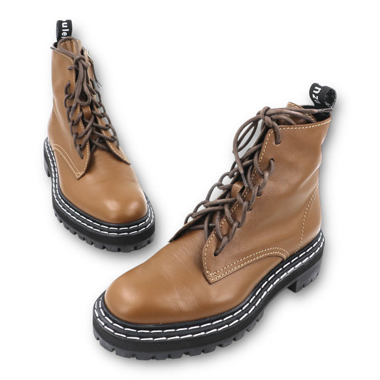 Proenza Schouler combat boots oliv Gr. 38