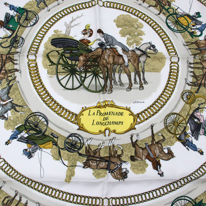 Hermès Carré " La Promenade de Longchamps" marine