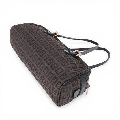 Fendi Zucchino Schultertasche braun