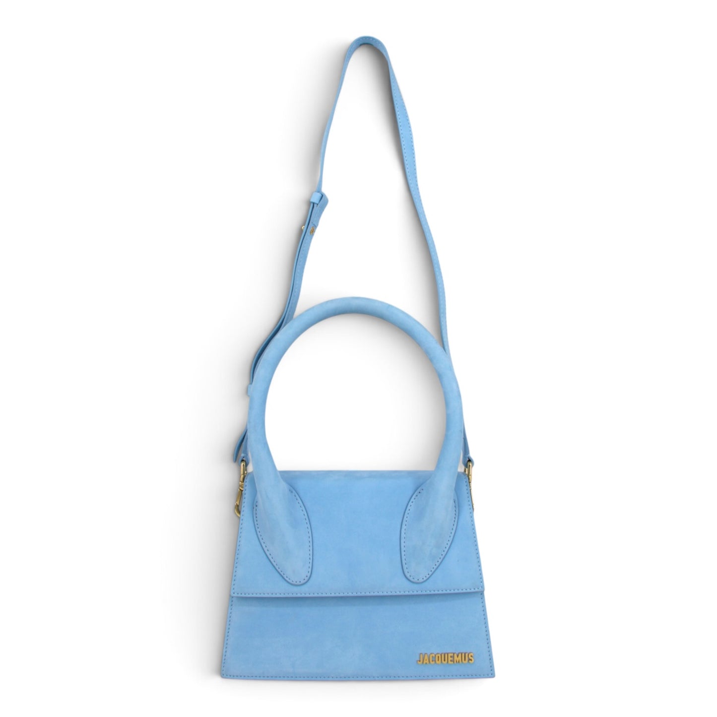 Jacquemus Le grand Chiquito Wildleder hellblau