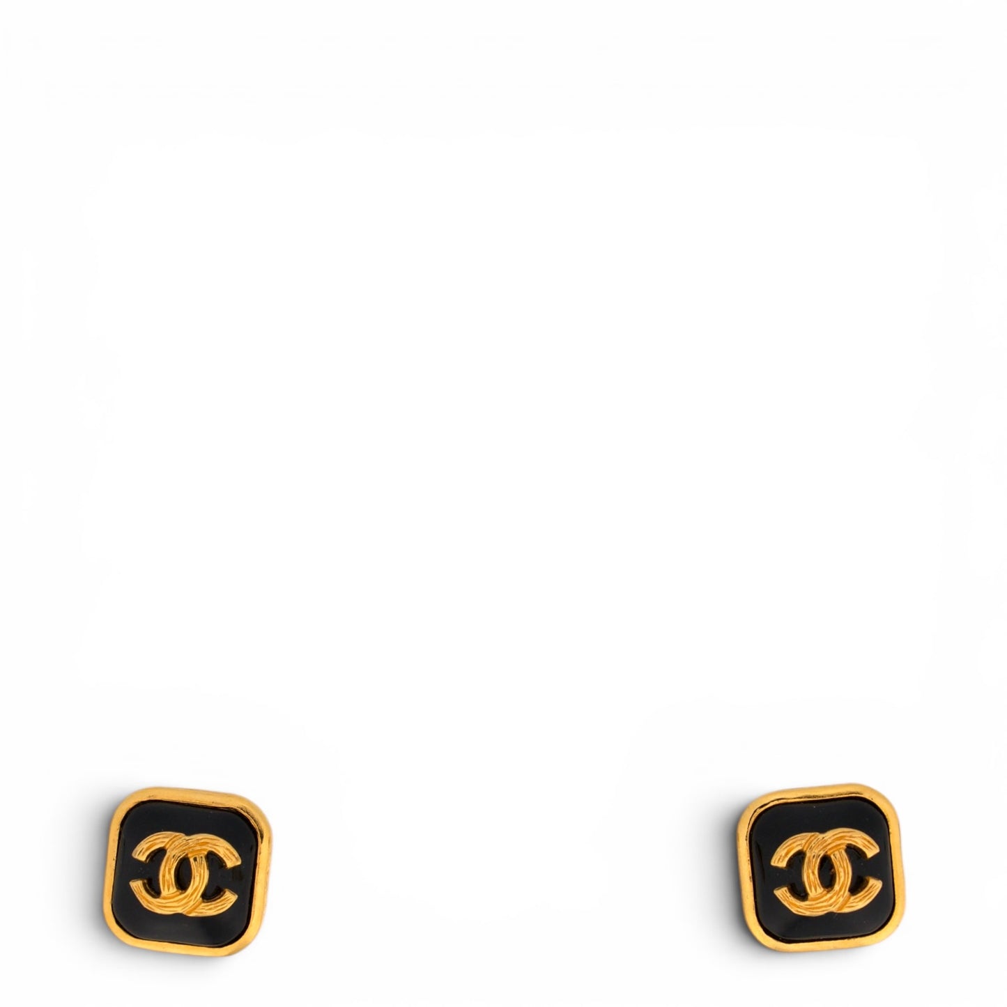Chanel Ohrringe schwarz/gold