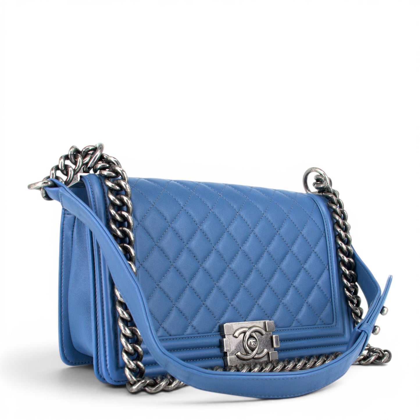 Chanel Medium Boy blau RHW