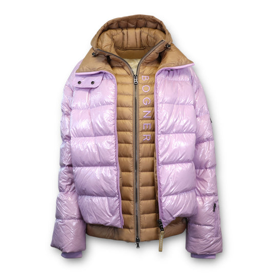 Bogner Daunenjacke braun/lila Gr. 40