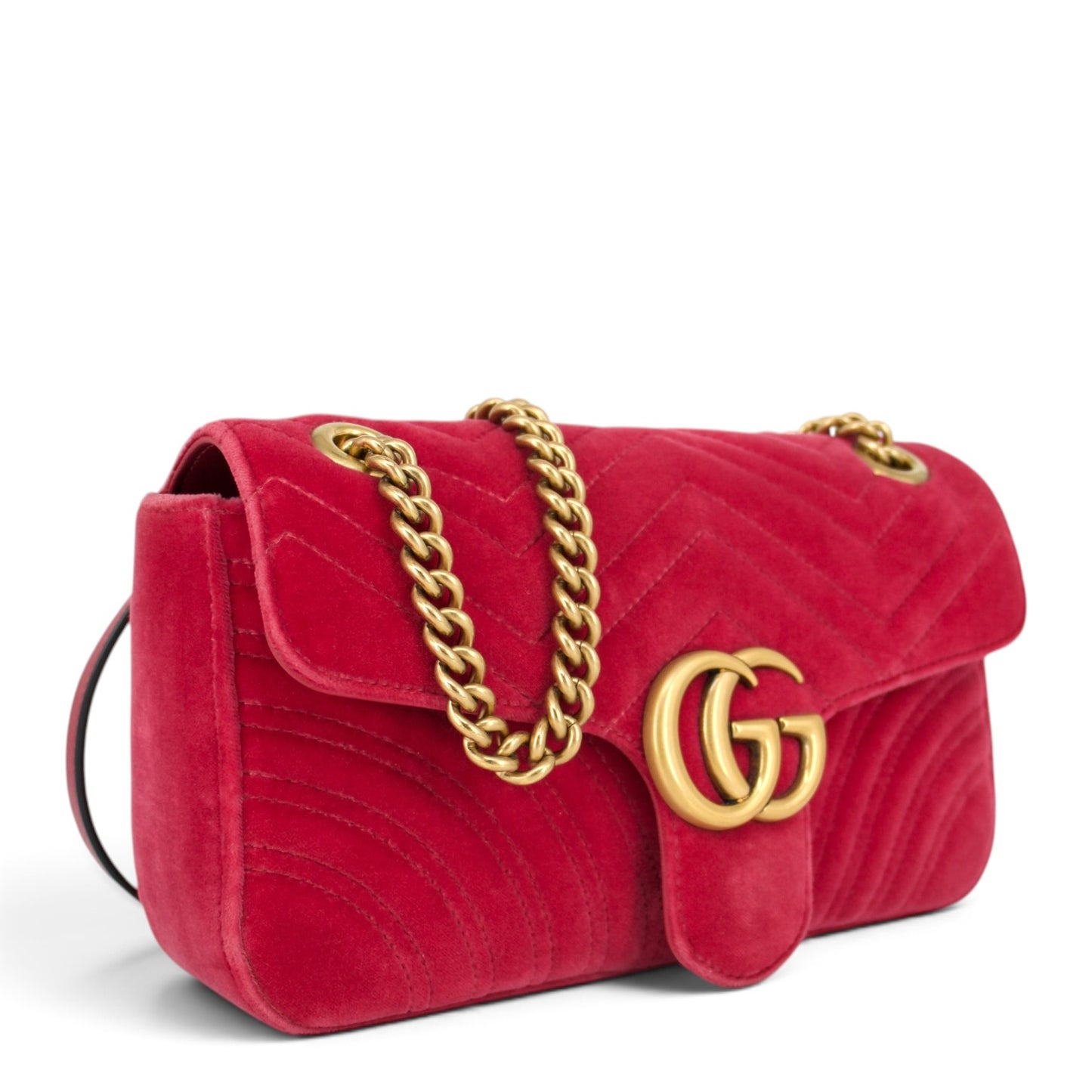 Gucci GG Marmont Samt raspberry