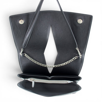 Jil Sander Medium View Schultertasche schwarz