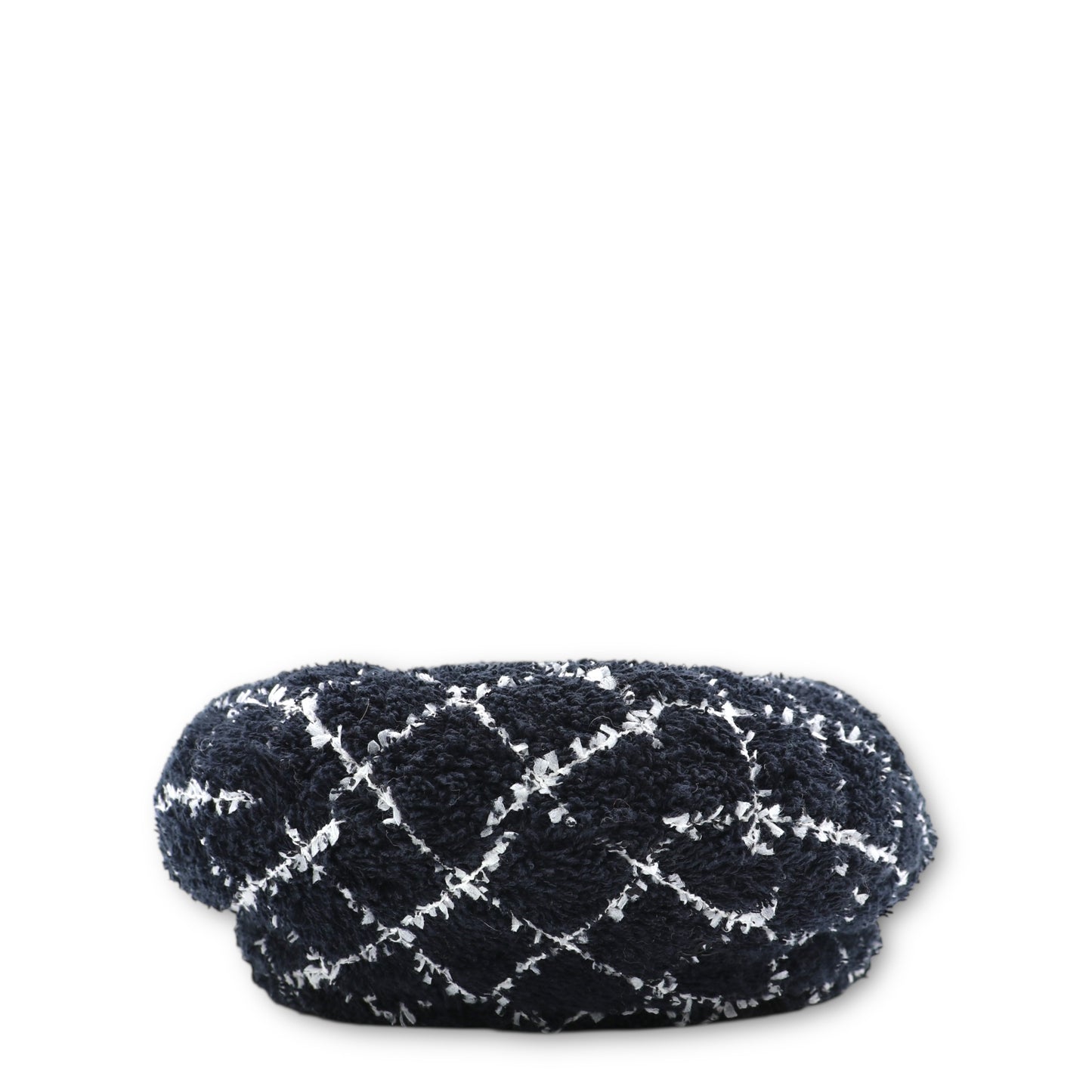 Chanel Beret Tweed marine/weiss Gr. S