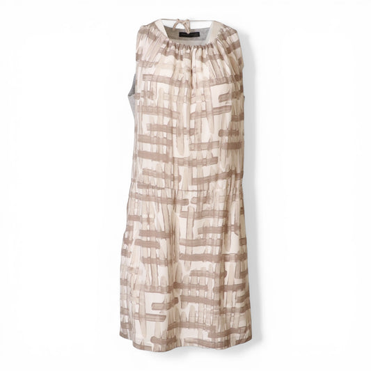 Fabiana Filippi Seidenkleid beige/grau Gr. M