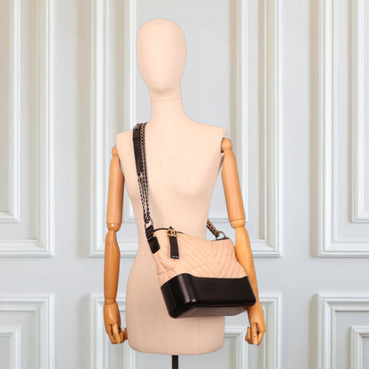 Chanel Gabrielle large beige/schwarz