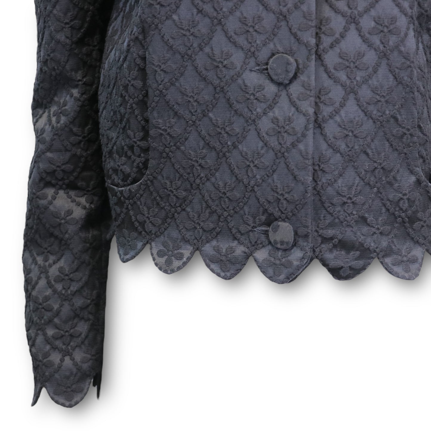 Simone Rocha Jacke schwarz bestickt Gr. 38