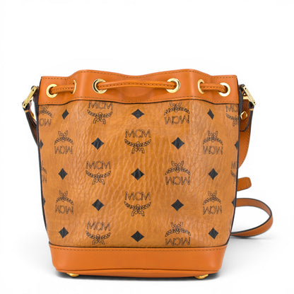 MCM Heritage Beuteltasche Visetos cognac