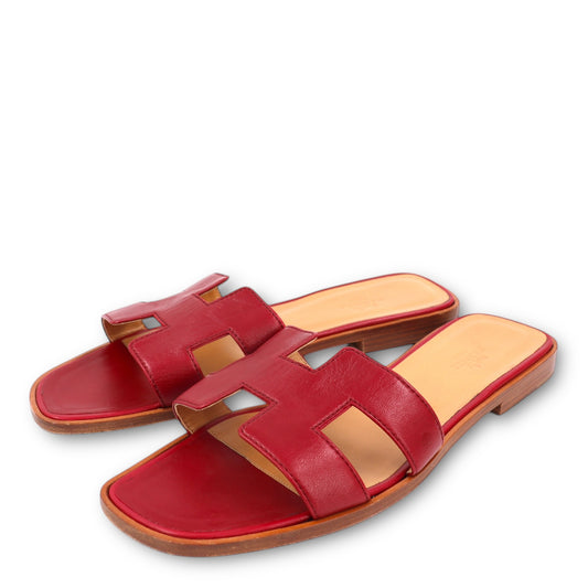 Hermès Oran dunkelrot Gr. 39