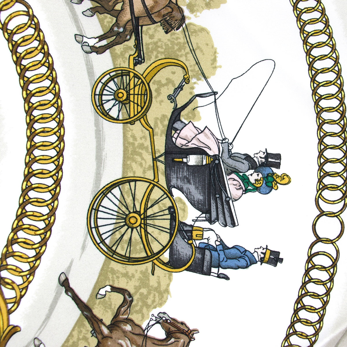 Hermès Carré " La Promenade de Longchamps" marine