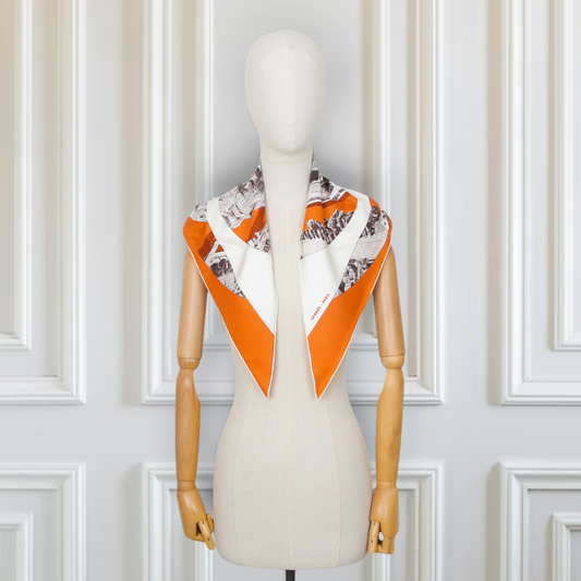 Hermès Pointe “Regarde Paris” orange