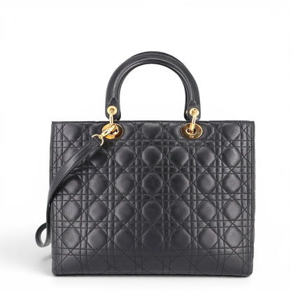 Dior Lady Dior Large schwarz GHW