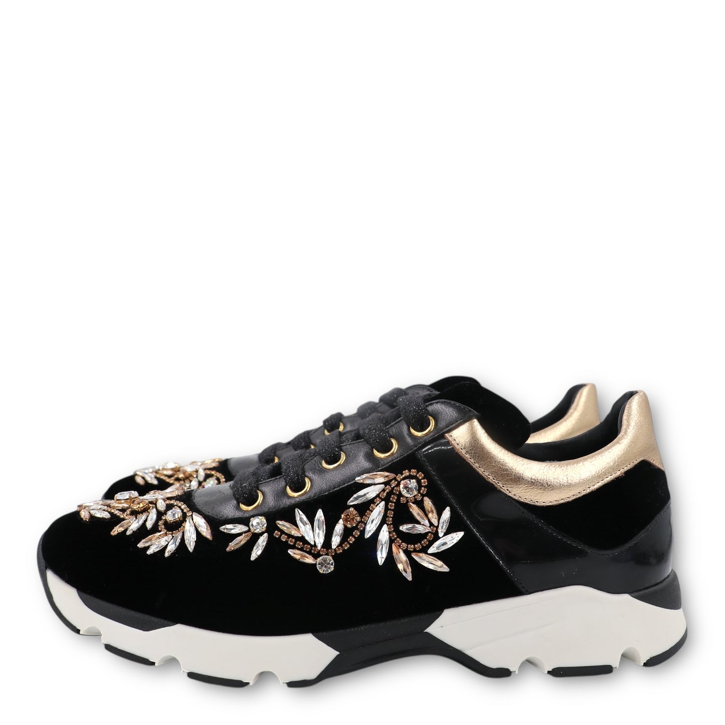 René Caovilla Sneaker Samt schwarz Gr. 37