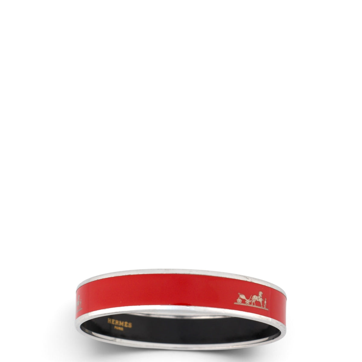 Hermès Calèche Armband rot Palladium