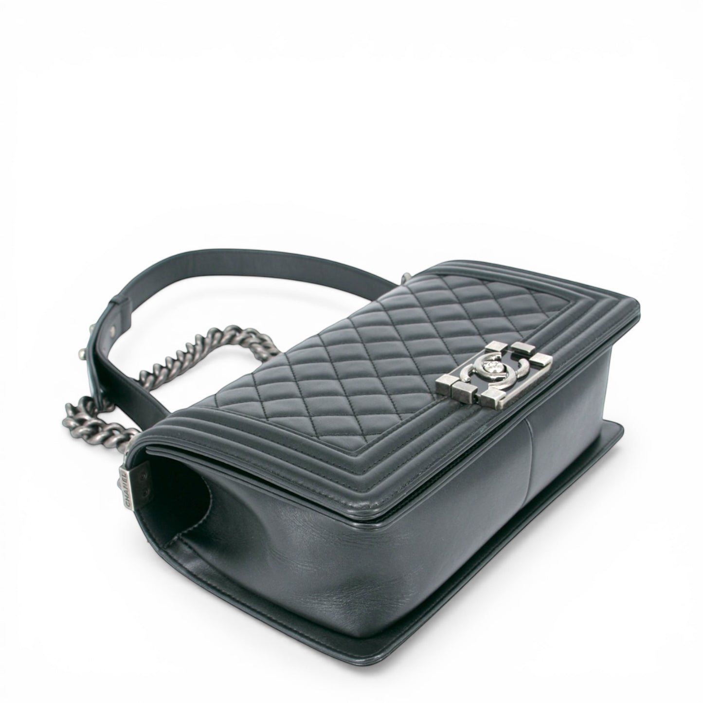 Chanel Boy Medium schwarz metallic