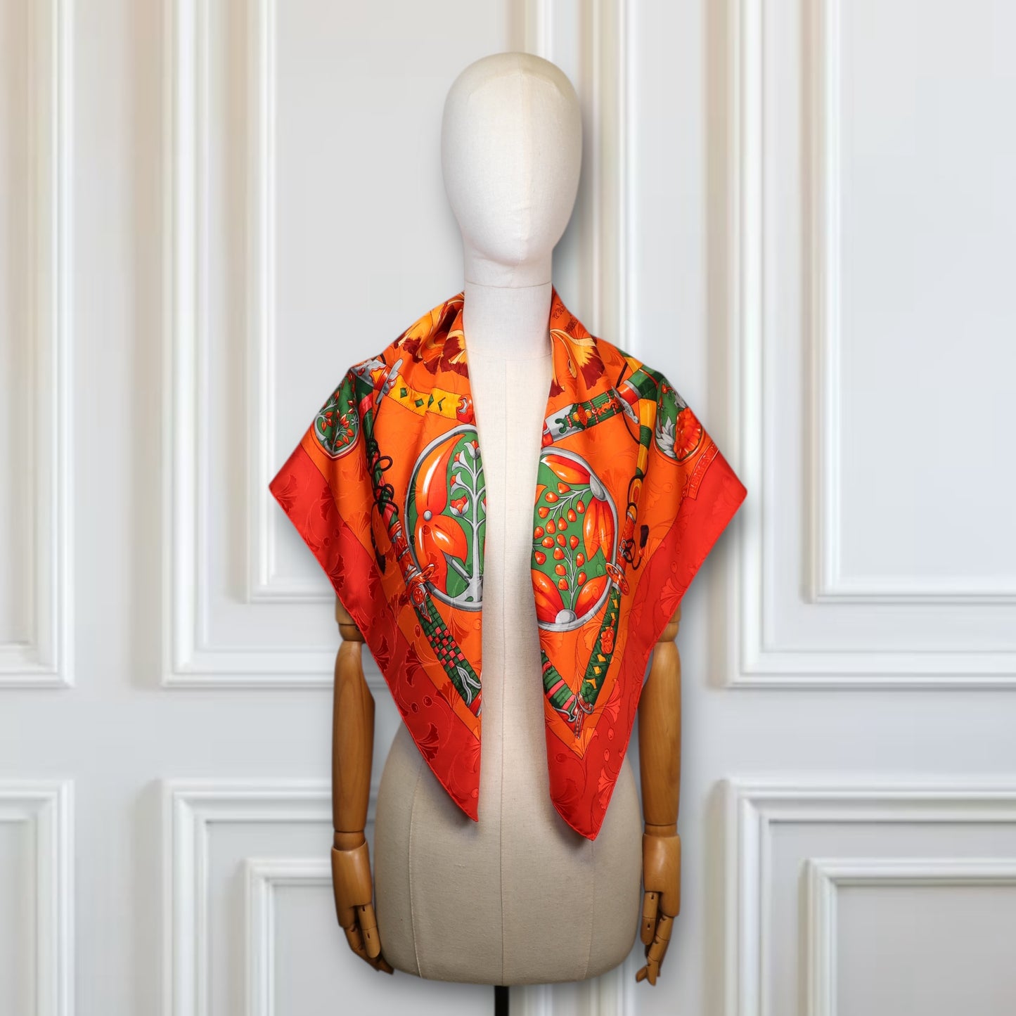 Hermès Carré „Daimyo“ orange