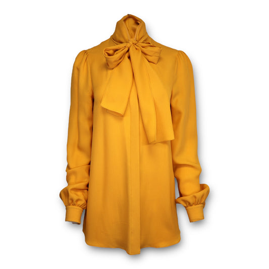 Gucci Seidenbluse gelb Gr. 40