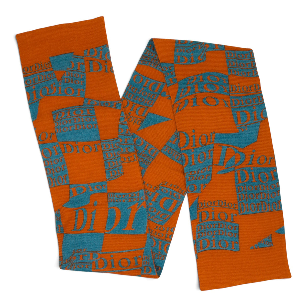 Dior Wollschal orange/blau