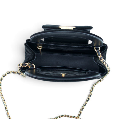 Chanel Nano Kelly Samt schwarz