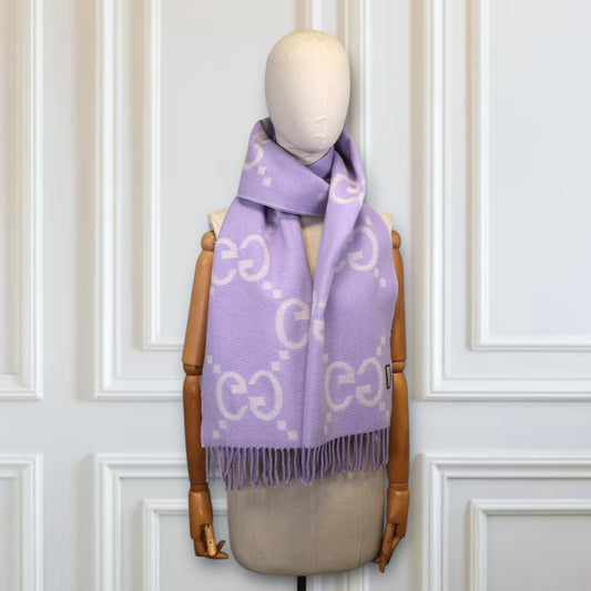 Gucci Schal reversible lavendel/lila