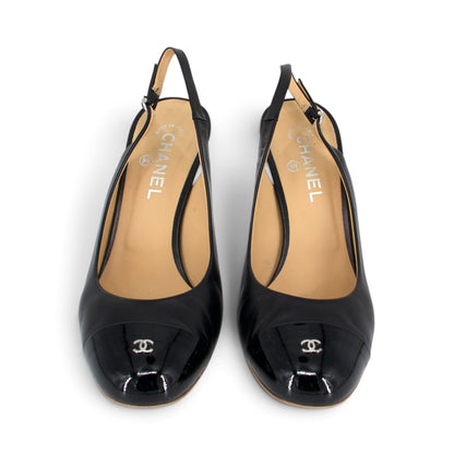 Chanel Slingbacks schwarz Gr. 41