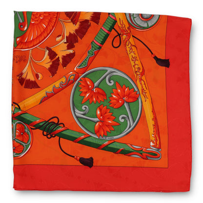 Hermès Carré „Daimyo“ orange