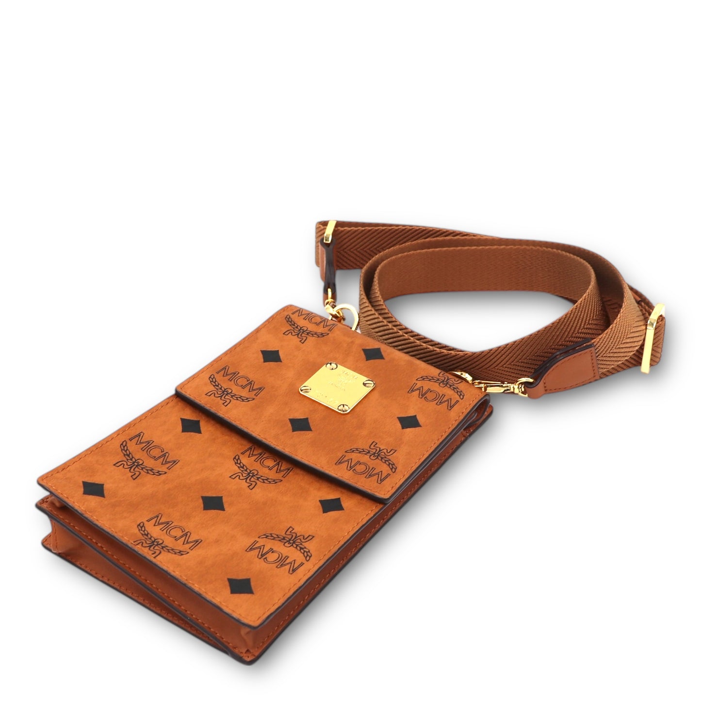 MCM Umhängetasche Visetos cognac