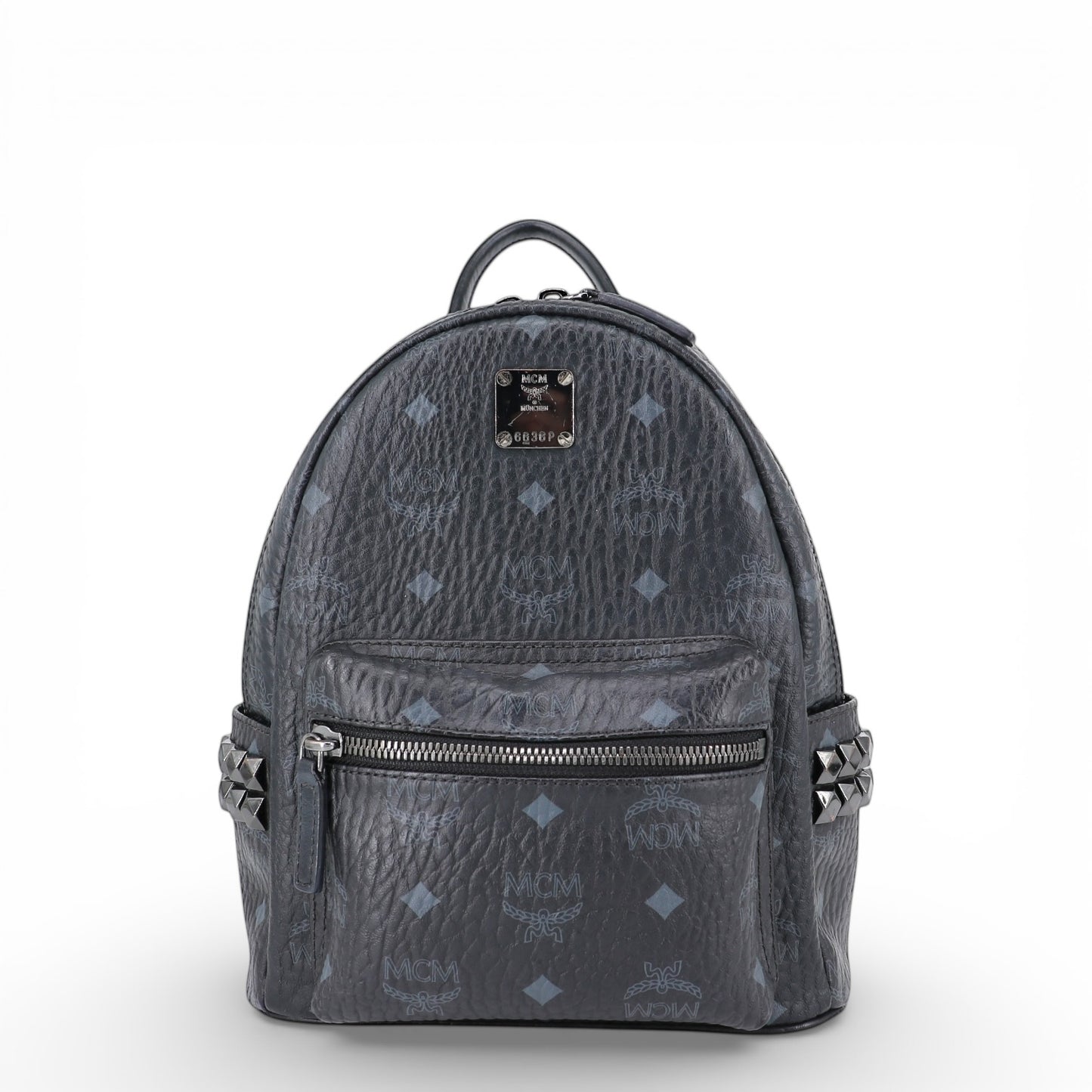 MCM Mini Stark Rucksack Visetos schwarz