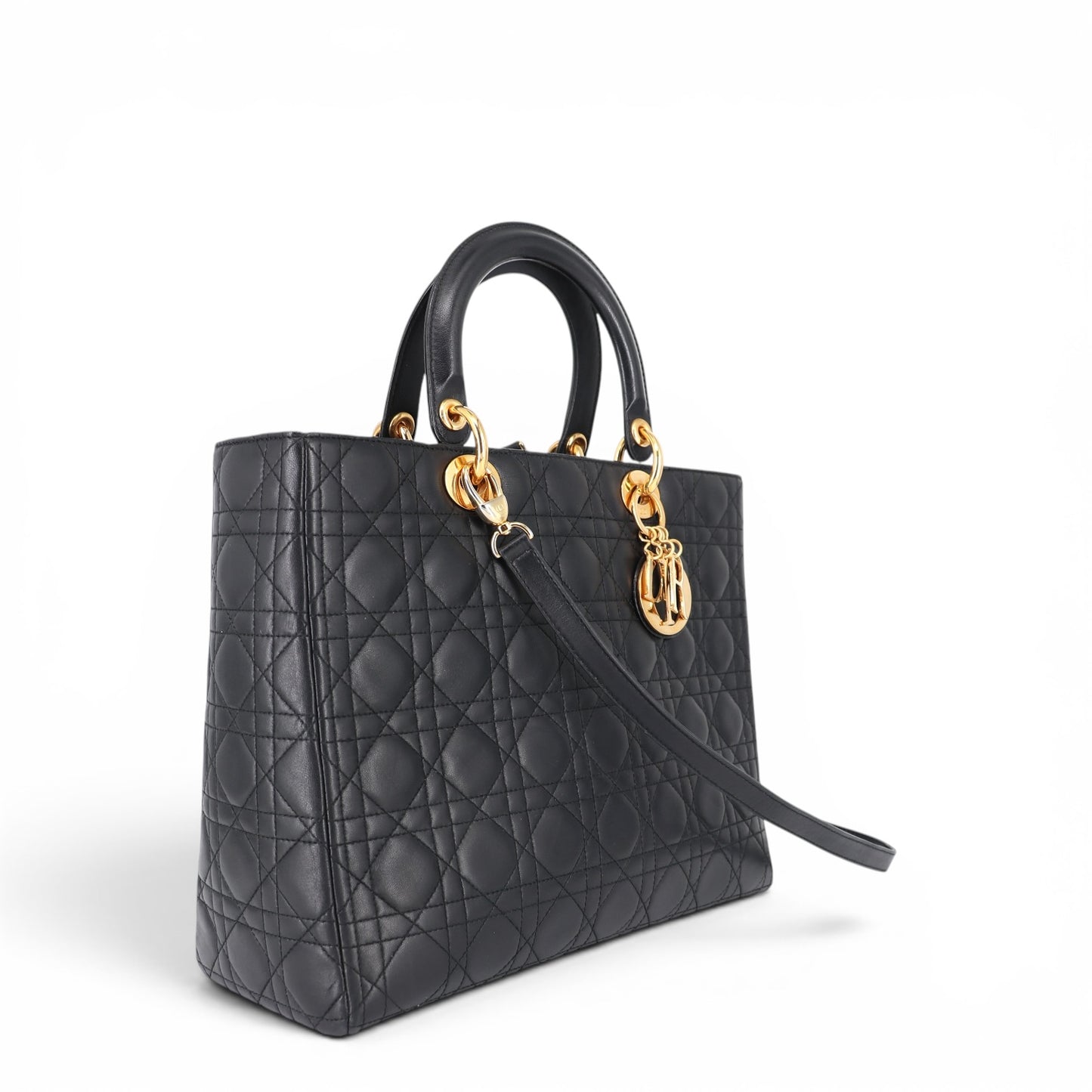 Dior Lady Dior Large schwarz GHW