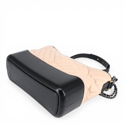 Chanel Gabrielle large beige/schwarz