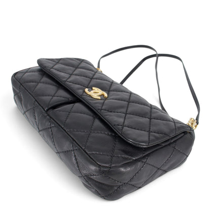 Chanel Wild Stitch Chain Flap schwarz GHW