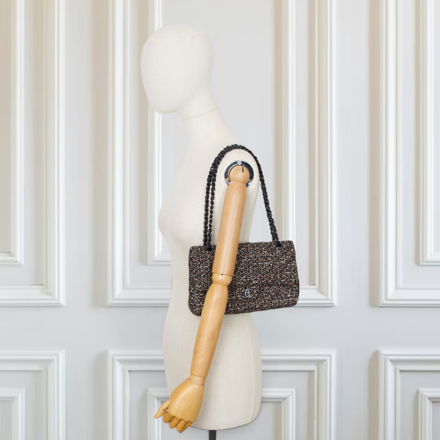 Chanel Timeless Medium double flap tweed